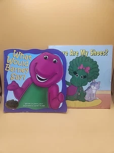 Barney’s What Would Barney Say / Where Are My Shoes 2 Vintage Bilderbücher 1993 - Bild 1 von 8