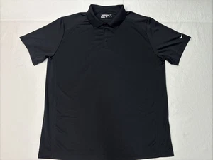 Nike Golf Dri-Fit Stylish Black Golf Polo Mens Xl Embroidered Swoosh Activewear - Picture 1 of 8