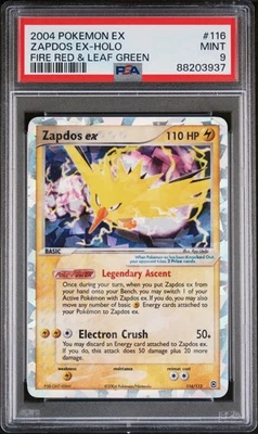 PSA 9 Zapdos Ex Holo Fire Red & Leaf Green #116 2004 Pokemon Card - Image 1 of 2