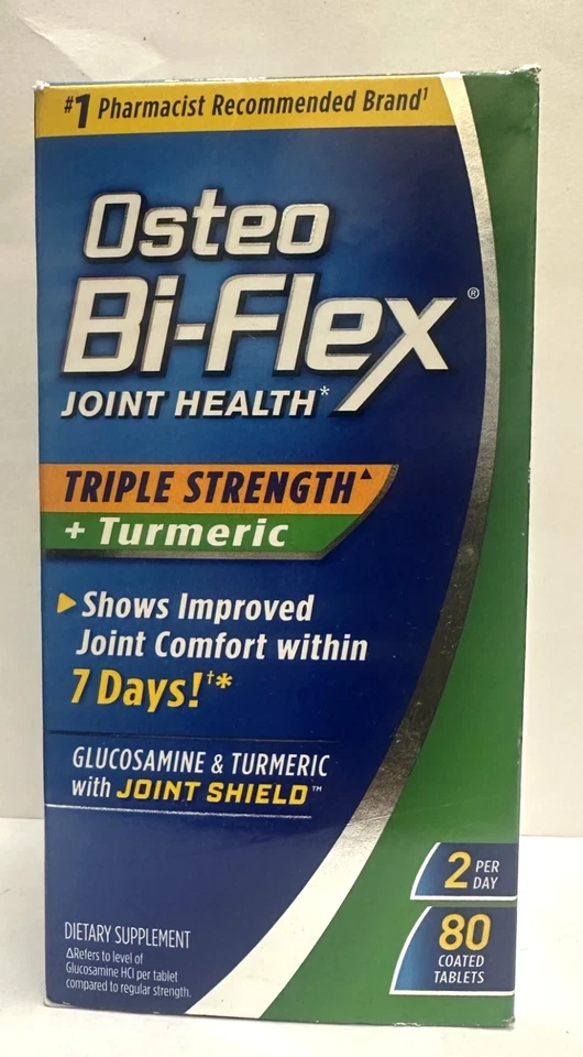Osteo Bi-Flex Triple Fuerza + Cúrcuma, 80 Comprimidos Recubiertos, Exp:02/26 Foto 1 de 1