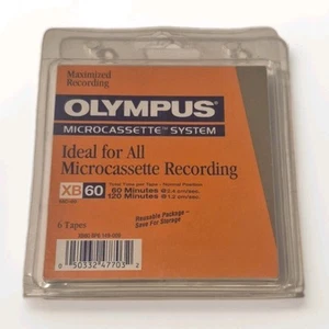 Olympus Microcassette Tapes XB60 6 Pack MC-60 - Picture 1 of 6