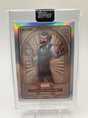 🏍️2025 TOPPS ХРОМ MARVEL КАК НОВЫЙ БРОНЗОВЫЙ ПЕРЕЛИВАЮЩИЙСЯ /100 J.JONAH JAMESON #43 - Изображение 1 из 2