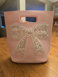 Bath & Body Works Pink BOW Reusable Gift Bag/Cosmetic Tote, ~Sweetest Song~ NEW - Picture 1 of 4