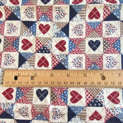 Acolchado de tela Country Heart Block algodón 35x45 Foto 1 de 4
