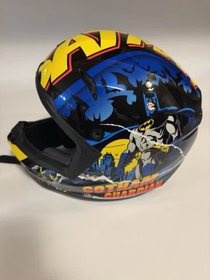 Kids bat man  DC Comic Motorcycle/ Dirt Bike Helmet YOUTH xl like new only used3 - Image 1 of 4