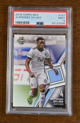 2018 Topps MLS ALPHONSO DAVIES #157 - ROOKIE - PSA 9 MINT - Bayern & Canada - Image 1 of 2