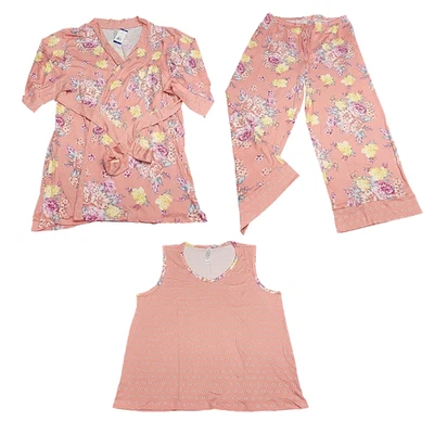 Conjunto de pijama de salón Flora Nikrooz para mujer ropa de dormir talla grande bata camiseta sin mangas pantalones Foto 1 de 4