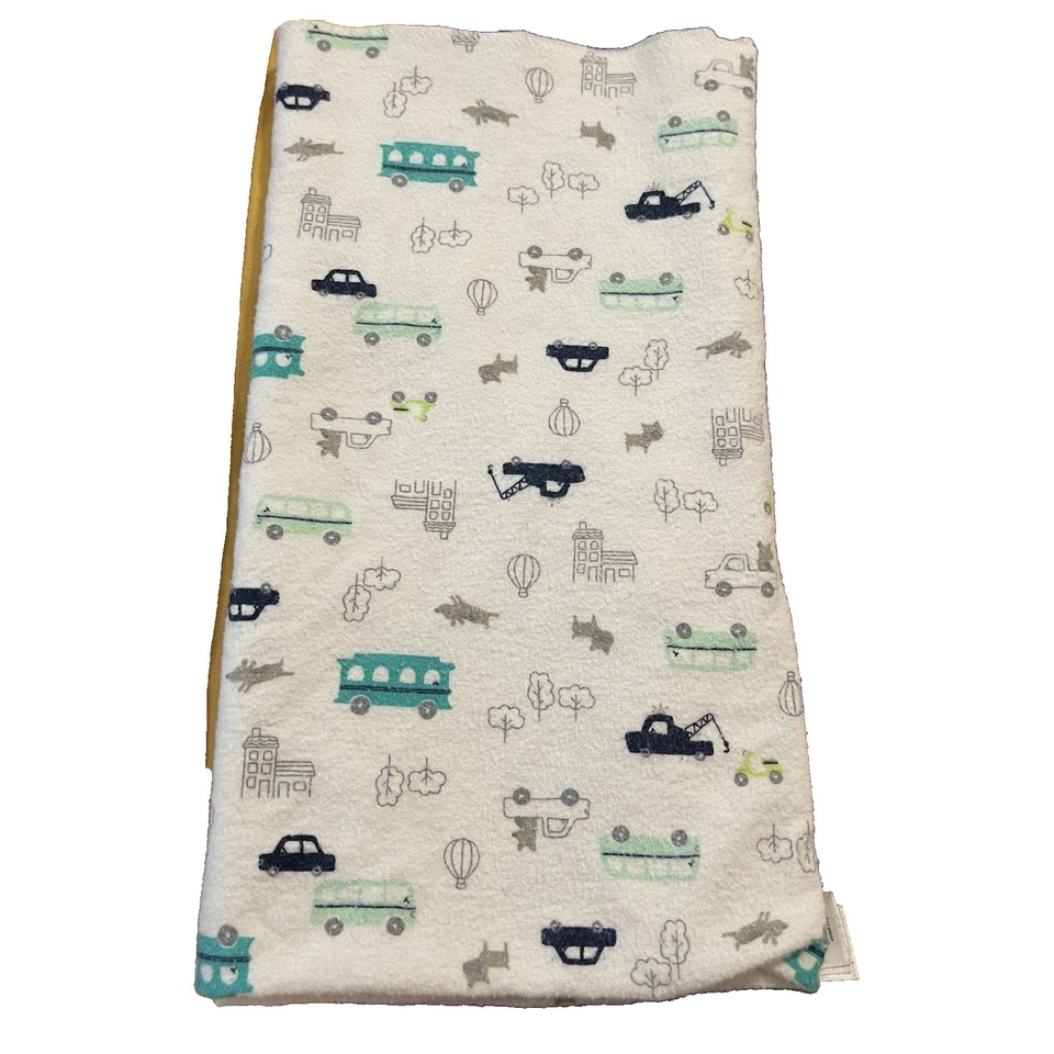 Child of Mine by Carters Puppy Dog Baby Receiving Blanket Truck Car Bus Trees - Image 1 of 4