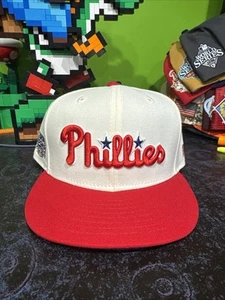 Philadelphia Phillies New Era 59Fifty Cream 7 3/4 Fitted Cap - Picture 1 of 7