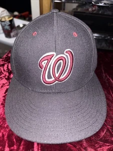 Hat With A Letter W Black 7 3/8 - Picture 1 of 12