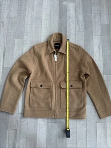 Brand New Madewell Boiled Wool Zip-Front Jacket Faded Birch Size Small S - Picture 1 of 9