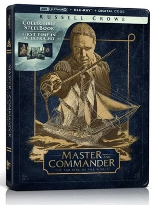 New Master and & Commander 4K SteelBook UHD Blu-ray [2003] Ships in a Box - Image 1 of 3