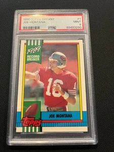1990 Topps - Record Breaker Joe Montana #1 Collector's Edition (Tiffany) PSA 9 - Picture 1 of 1