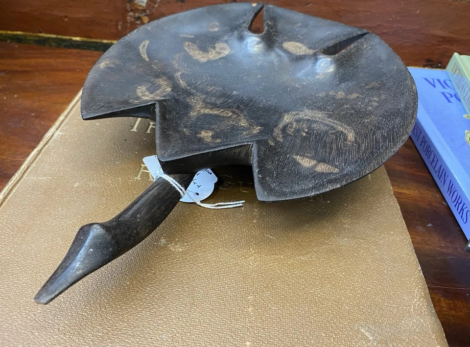 Vintage Early 20thC. Fiji / Fijian Tonga Carved Wooden Ritual Bowl Frigate Bird - image 1 of 4