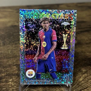 2024-25 Topps Chrome UEFA Lamine Yamal Speckle Base Refractor Future Stars - Picture 1 of 2