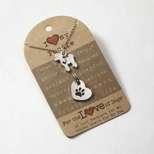 Poodle Necklace & Collar Charm Set 16 Inches - Bild 1 von 1