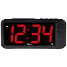 75907 Equity by La Crosse Electric Quick-Set 1.8" Red LED Digital Alarm Clock 