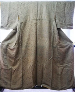 Japanese silk antique kimono / 1.00kg / gray/ 129 - Picture 1 of 10