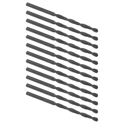 METALLIXITY 12PCS 1/8" Twist Drill Straight High-Speed Steel Bit for Metal Wood Plastic 118