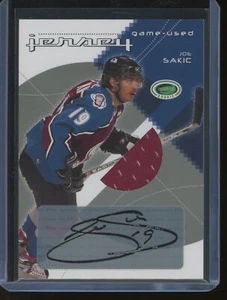 2003-04 ITG Parkhurst Rookie Joe Sakic #GUJ-JS Auto Game Used Jersey Patch /10 - Picture 1 of 2
