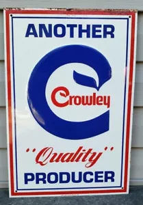 Vintage Crowley Milk Dairy Binghamton NY Blechschild NOS geprägt Blech Crowley's - Bild 1 von 10