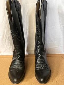 Justin Leder schwarz Damen Stiefel 7C Cowgirl klassisch 16 Zoll hoch Stil L4814 - Bild 1 von 3