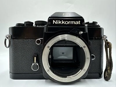 Nikon Nikkormat EL 35mm SLR Film Camera Black  Body Only Film Door Does Not Open - Image 1 of 4