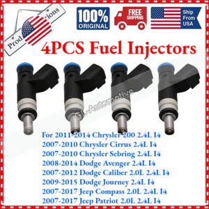4 PIEZAS Inyectores de Combustible para Jeep Patriot Dodge Avenger Journey Chrysler Sebring - Imagen 1 de 6