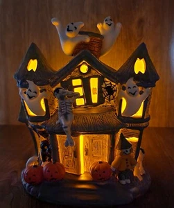 Portacandele Halloween Tealight Casa in pensione Partylite infestata Tealight P7311 con scatola - Foto 1 di 8