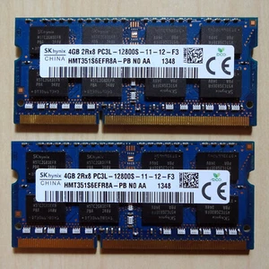 SKHynix 8GB (2x4GB) 2Rx8 PC3-12800S DDR3 passender Laptop RAM Speicher HMT351S6EFR8A - Bild 1 von 1