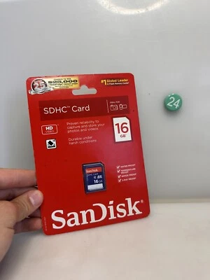 SanDisk 16GB SDHC Memory Card - UNOPENED - Image 1 of 2