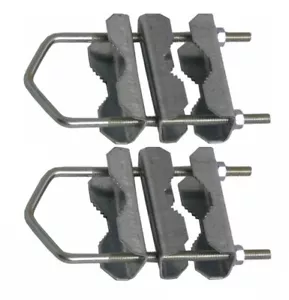 2x Mast Doppelschelle Mastschelle Masthalter verzinkt für Rohr bis 60mm 17cm HQ - Bild 1 von 1