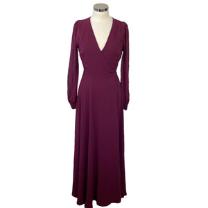 Chiffon Long Formal Wrap Dresses for 