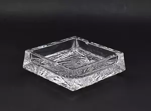 Daum cendrier carré cristal décor givré années 60/70 french vintage ashtray - Bild 1 von 7