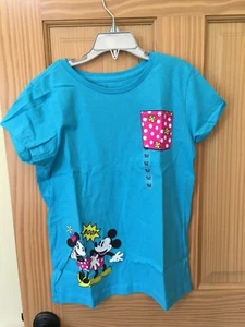 NWT Disney Store Minnie Mouse and Mickey Mouse Girls T Shirt Tee - Picture 1 of 1