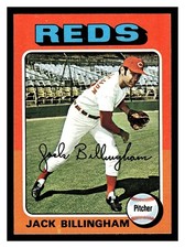 1975 TOPPS MINI BASEBALL JACK BILLINGHAM #235 CINCINNATI REDS HIGH GRADE BEAUTY