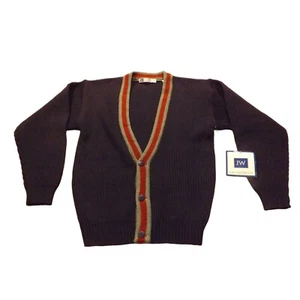 Jon Weston LTD Cardigan Sweater Women Sz L 16 - 18 Made In USA Vintage Blue NWT - Picture 1 of 5