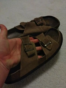 Bass Cleopatra 11M Woman's Slip On Sandals Leather Upper H-16 - Picture 1 of 8