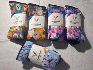 Viasox Compression Socks Large 10-13 LOT of 5 NIP - Picture 1 of 10