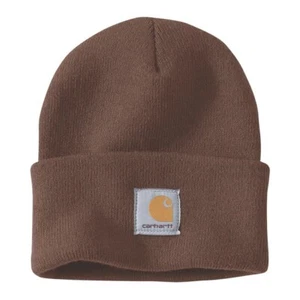 CARHARTT Beanie Mocha Brown Watch Hat. Unisex. Rib Knit. 100% AUTHENTIC: M153700 - Picture 1 of 1