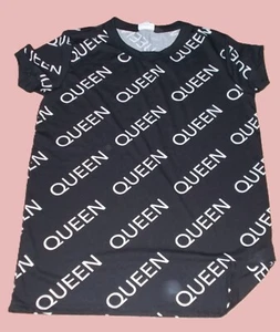 NWT LULAROE LIV WOMENS SIZE M BLACK "QUEEN" T-SHIRT - Picture 1 of 1