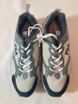 Fila Women Lace Up Athletic Running Sneakers Envizion Grey Lilac Mesh  - Image 1 of 3