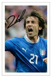 FOTO Autógrafo Firmado ANDREA PIRLO Fan Firma Regalo Impresión ITALIA Fútbol - Imagen 1 de 1