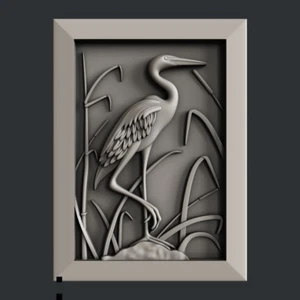 3d STL models for CNC, Artcam, Aspire, stork - Bild 1 von 3