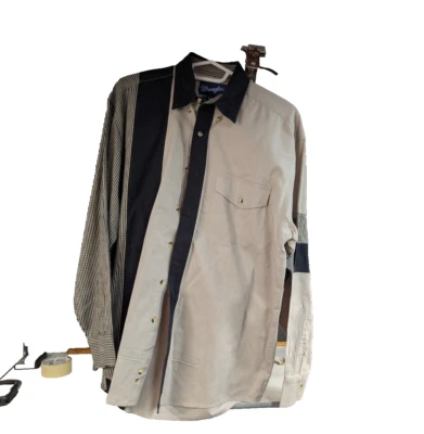 VTG Wrangler Button Shirt STRIPE Long sleeve MEDIUM Clean - Image 1 of 4