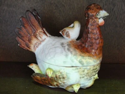 Victoriano Circa 1860 Staffordshire (Gallina sedosa) Foto 1 de 4