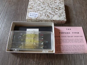 VINTAGE THE PERFUME TYPER 15 GLASS VIALS OF PERFUME - Picture 1 of 1