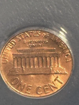 1969 D FLOATING ROOF LINCON PENNY ANACS MS63 RED - Image 1 of 4