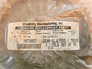 Simplicity Part No. 1670857 Gear - New Old Stock - Picture 1 of 4