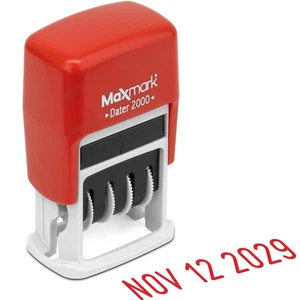 MaxMark 2000 Dater selbstfärbender Datumsstempel - rot - Bild 1 von 9